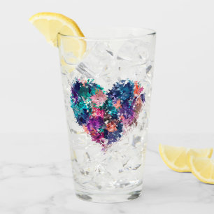 Heart, love, polygonal glass