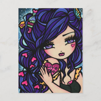 Heart Love Potion Mermaid Fairy Fantasy Art Girl Postcard