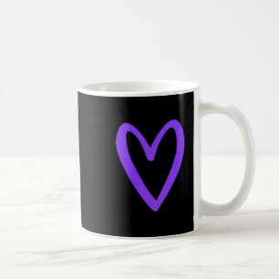 Heart Love Retro Vintage Tiny Purple Heart Valenti Coffee Mug