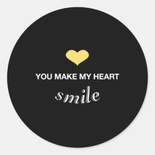 Heart Love Romantic Valentine's Day Funny Gift Classic Round Sticker