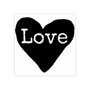 Heart Love Rubber Stamp