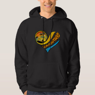 Heart Love School Bus Driver Leopard Happy 100th S Hoodie