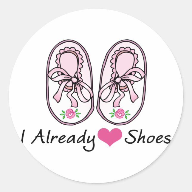 Heart Love Shoes Already Classic Round Sticker (Front)