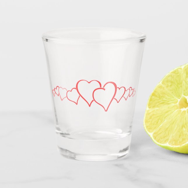 heart love shot glass (Front)
