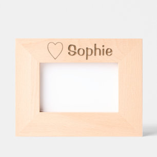 Heart Love Sophie (Name) Etched Frames