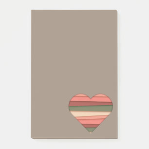 Heart Love Striped Valentine's Day Post-it Notes
