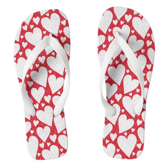 Heart Love Valentine's Day for Lovers Thongs (Footbed)