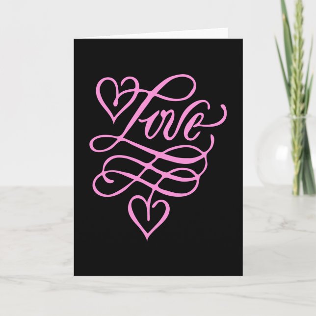 Heart Love Valentine's Day Romantic Funny Gift Card (Front)