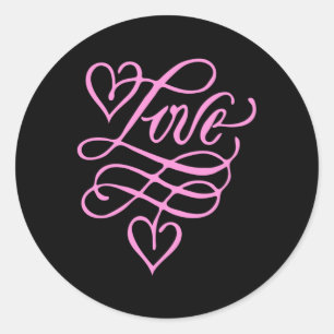 Heart Love Valentine's Day Romantic Funny Gift Classic Round Sticker