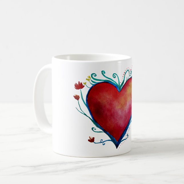 Heart Love White 11 oz Classic Mug (Front Left)