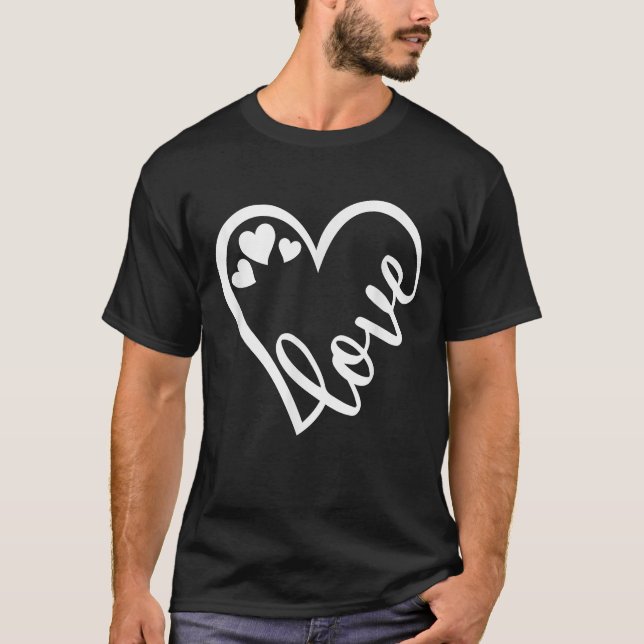 Heart, Love, Women & Girls Valentine_s Day T-Shirt (Front)