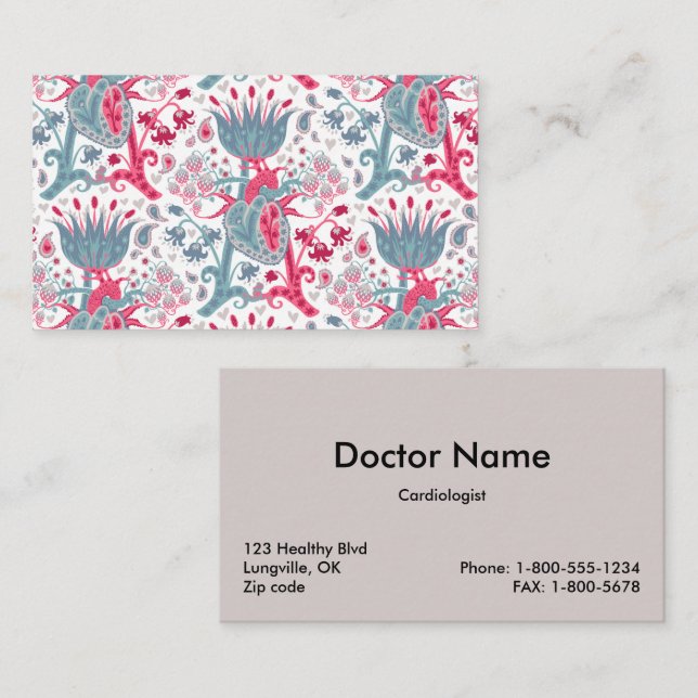 Heart/Lung Business Card Template (Front/Back)