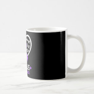 Heart lupus awareness month sle purple ribbon coffee mug