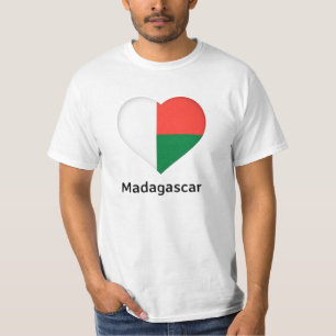 Heart - Madagascar Flag T-Shirt