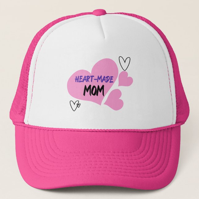 Heart-Made Mum Adoptive Mum Trucker Hat (Front)