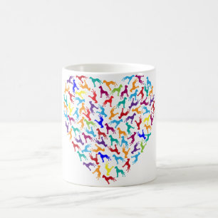 Heart made of Great Danes Coffee Mug