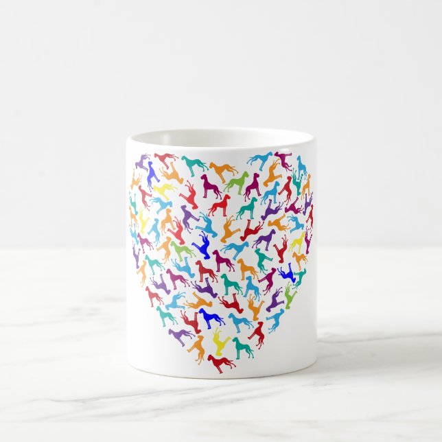 Heart made of Great Danes Coffee Mug (Center)