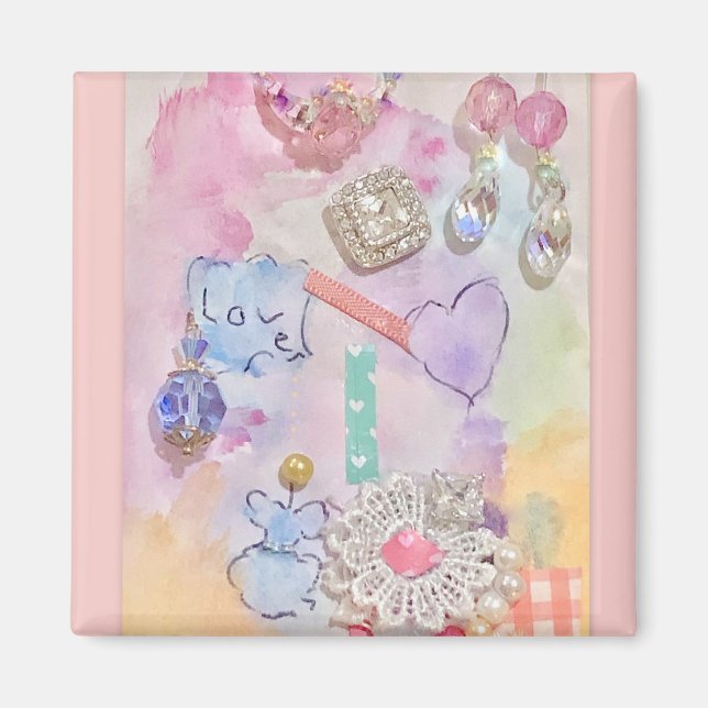 Heart Magnet - Just Plain Pretty (Front)