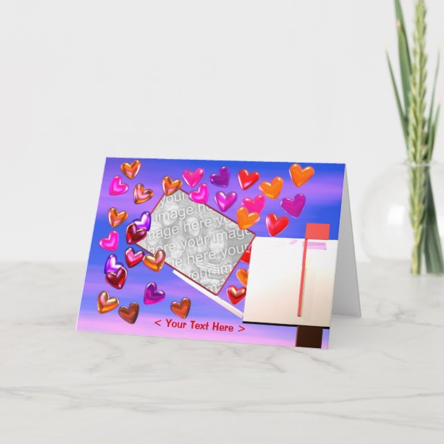 Heart Mail Photo Frame Card (Front)