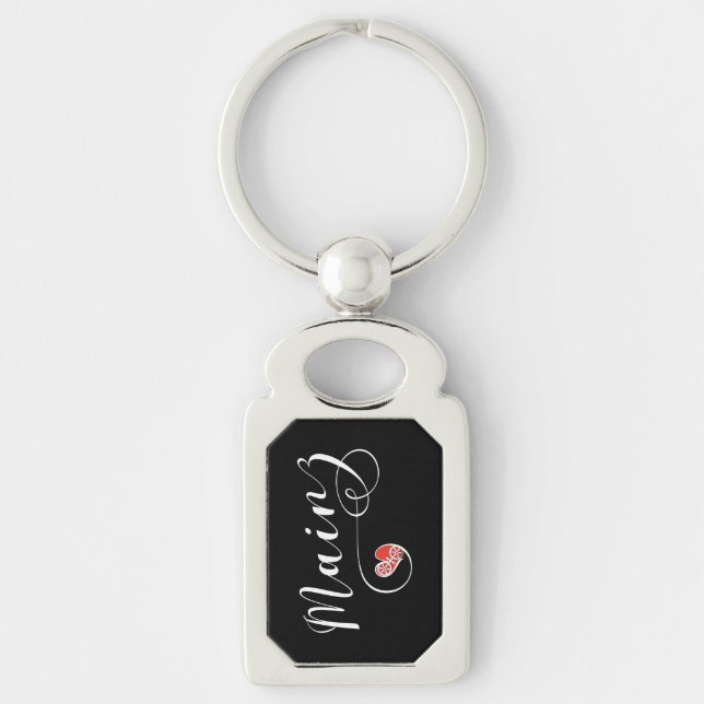 Heart Mainz, I Love Mainz, Meenz Key Ring (Front)