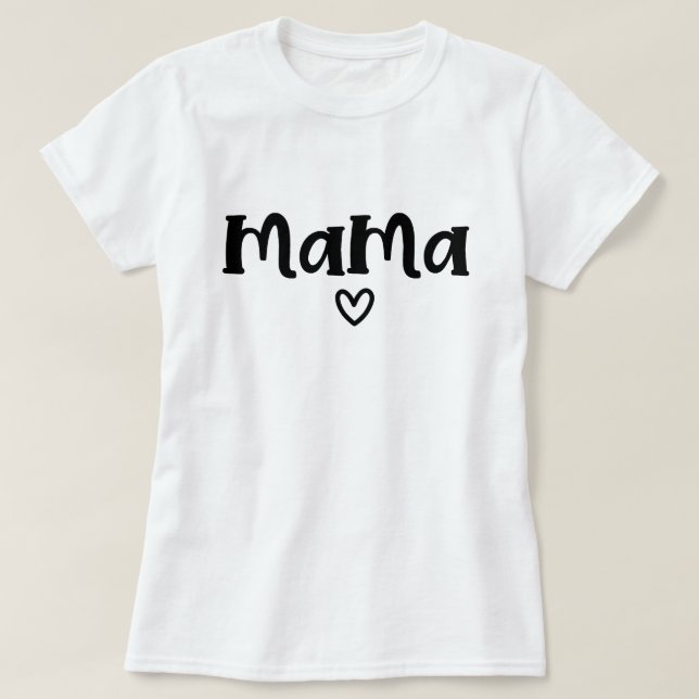 Heart Mama Mother's Day Mum and Me T-Shirt (Design Front)