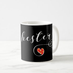 Heart Manchester Mug, England Coffee Mug