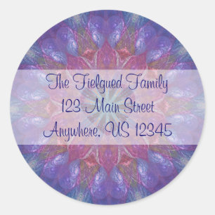 Heart Mandala Classic Round Sticker