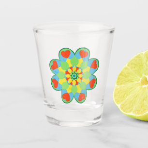 Heart Mandala Illustration Shot Glass