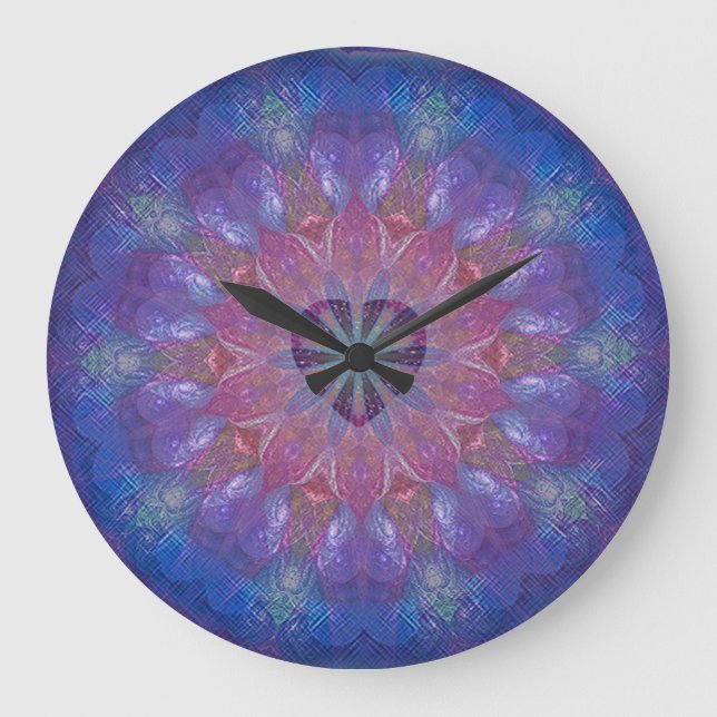 Heart Mandala Large Clock (Front)