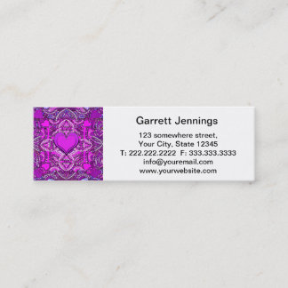 Heart Mandala Mini Business Card