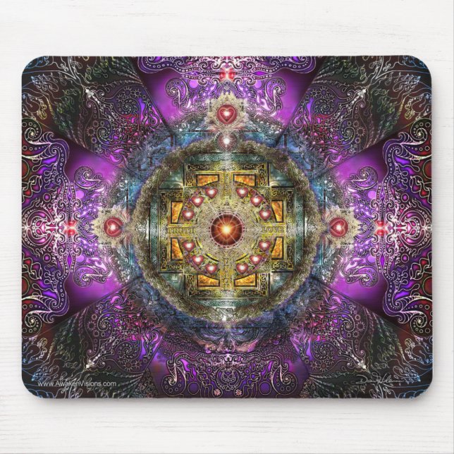 Heart Mandala Mouse Pad (Front)