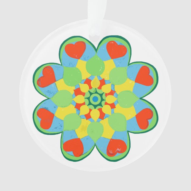  Heart Mandala   Ornament (Front)