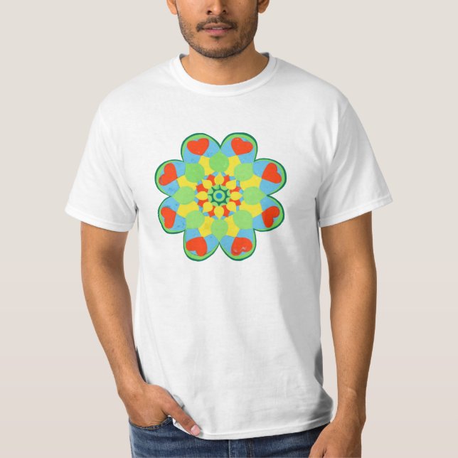  Heart Mandala  T-Shirt (Front)