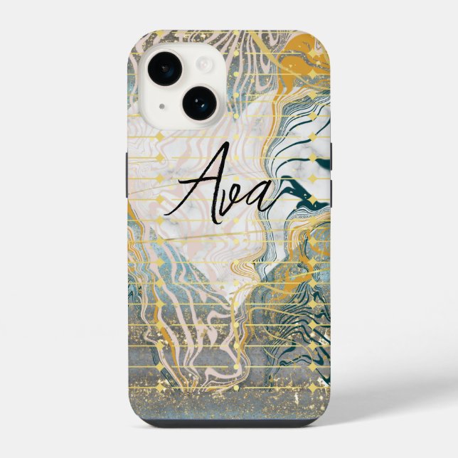 Heart & Marble  iPhone Case (Back)