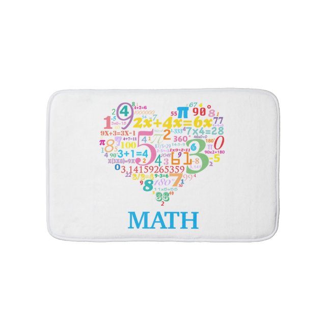 Heart Math Bath Mat (Front)