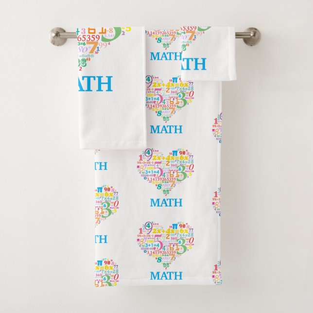 Heart Math Bath Towel Set (Insitu)