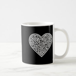 Heart Maze Valentine's Coffee Mug