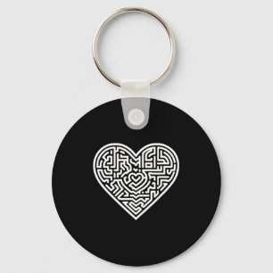 Heart Maze Valentine's  Key Ring