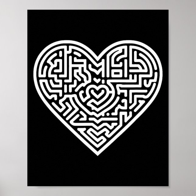 Heart Maze Valentine's  Poster (Front)