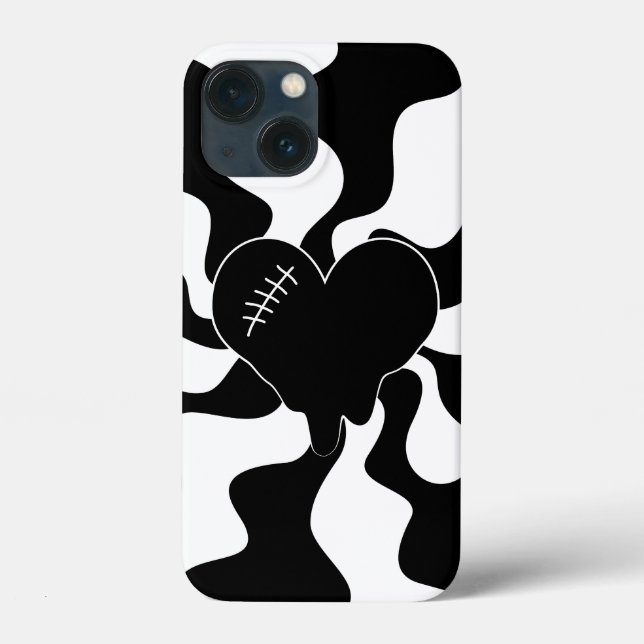 Heart Melt in Black and White Case-Mate iPhone Case (Back)