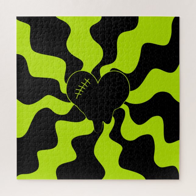 Heart Melt - Lime Green Jigsaw Puzzle (Vertical)