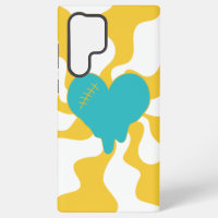 Heart Melt - Turquoise and Yellow