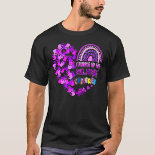 Heart Military Child Month Purple Up For Military T-Shirt