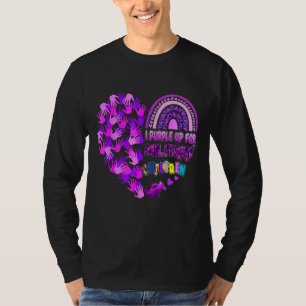 Heart Military Child Month Purple Up For Military T-Shirt