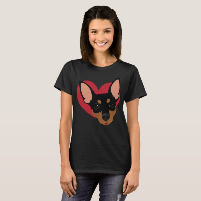 Heart Min Pin T-Shirt No2 (Front Full)