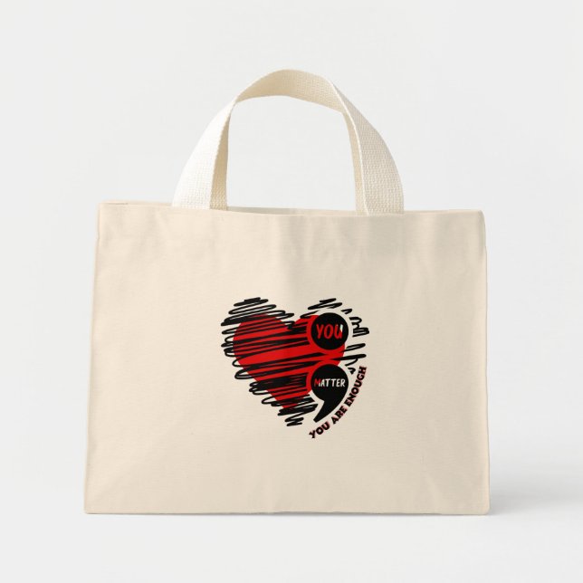 heart mini tote bag (Front)
