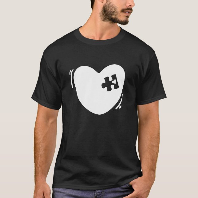 Heart Missing Piece for Mother Daughter Matching T-Shirt (Front)