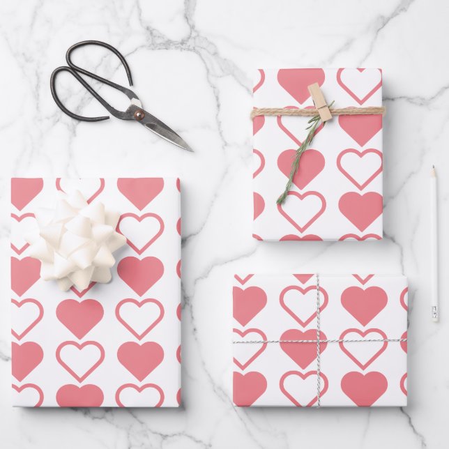 Heart Mix Wrapping Paper Sheet (Front)