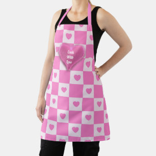 Heart Modern Pink Love Collection Apron