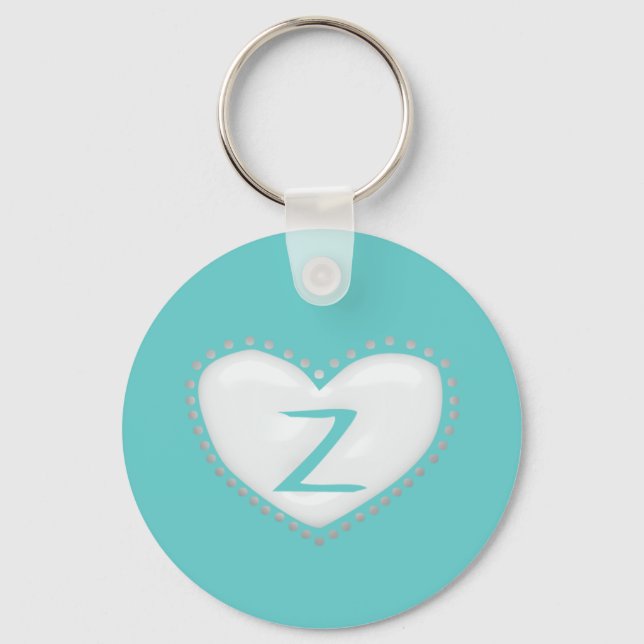 Heart Monogram Keychain (Front)